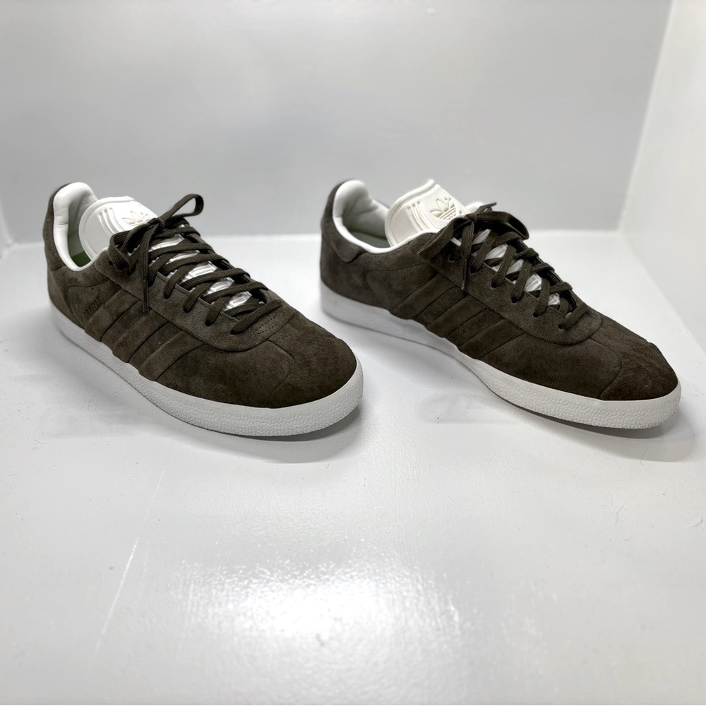 Adidas Originals Gazelle Olive Green Suede Sneakers Shoes Men’s Size 10 - Picture 3 of 11